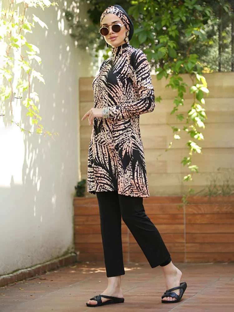 Burkini Cover Ups For Women Muslim Swimwear Modest Plus Size Swimsuit Swimming Suit  Islamic Fashion Long Sleeve Bathing Abaya