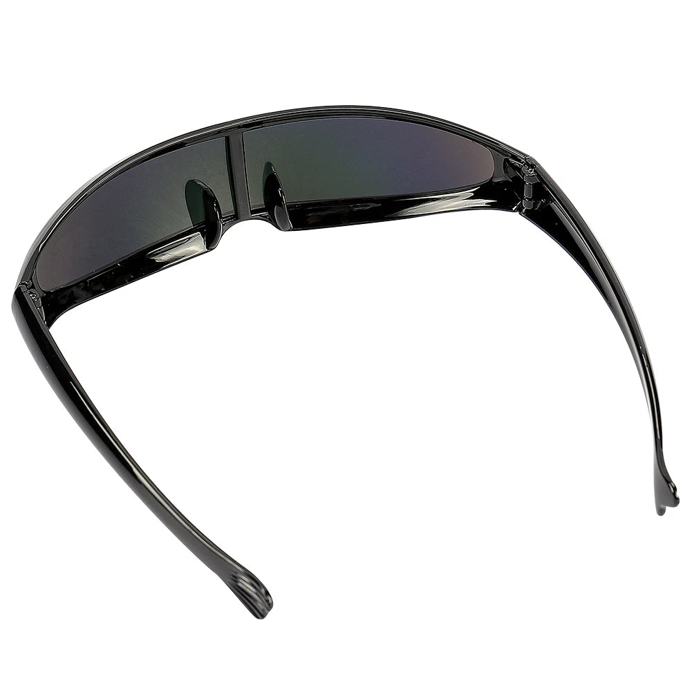 New Futuristic Narrow Cyclops Sunglasses Laser Eyeglasses UV400 Personality Mirrored Lens Costume Eyewear Men Gafas De Sol