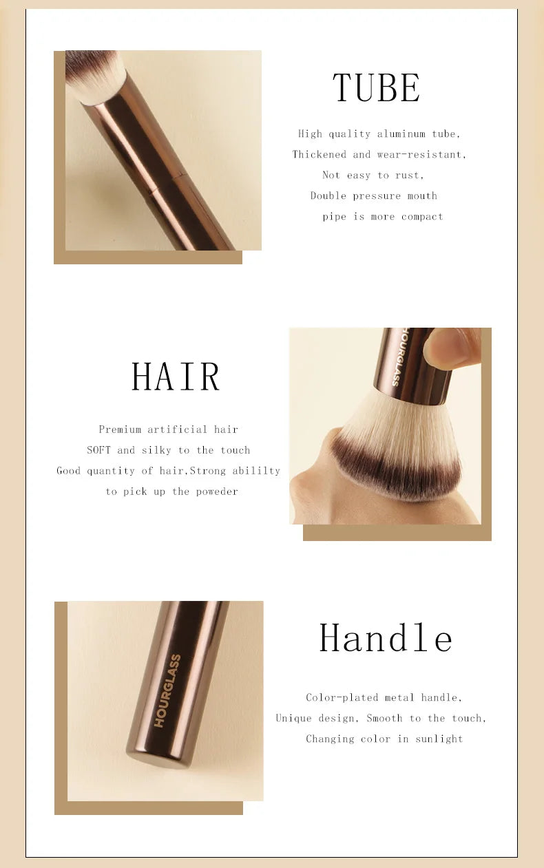 Hourglass Makeup Brush All Kinds Eyeshadow Foundation Concealer Powder Bronzer Blusher Eyeliner Retractable Professional Brushes make up tool