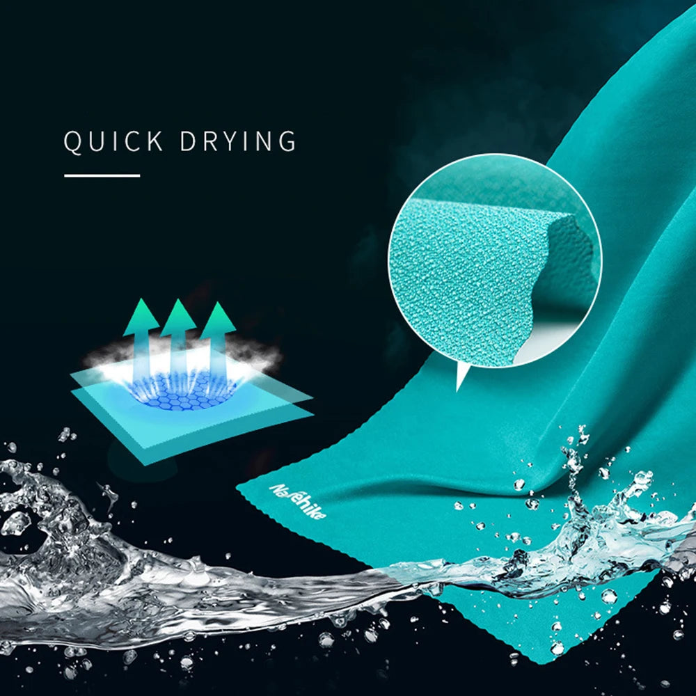Quick Drying Absorbent Bath Towel, Backpacking Hiking, Swimming Compact Travel, Breathable Beach Gym Yoga Towel
