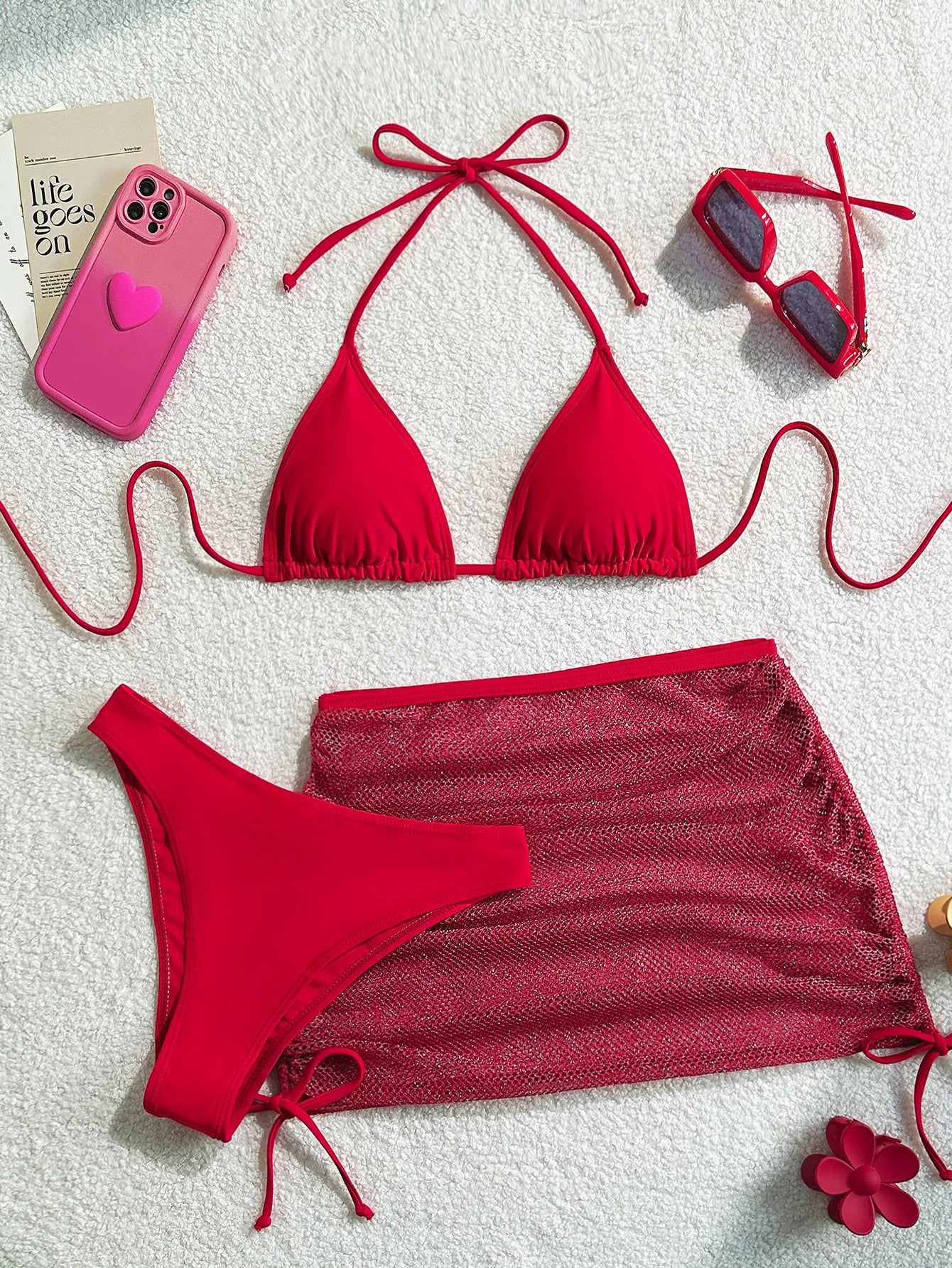 2025 New Bikini High-end Pure Desire Backless Swimsuit Women's Durable Hot Spring Swimsuit