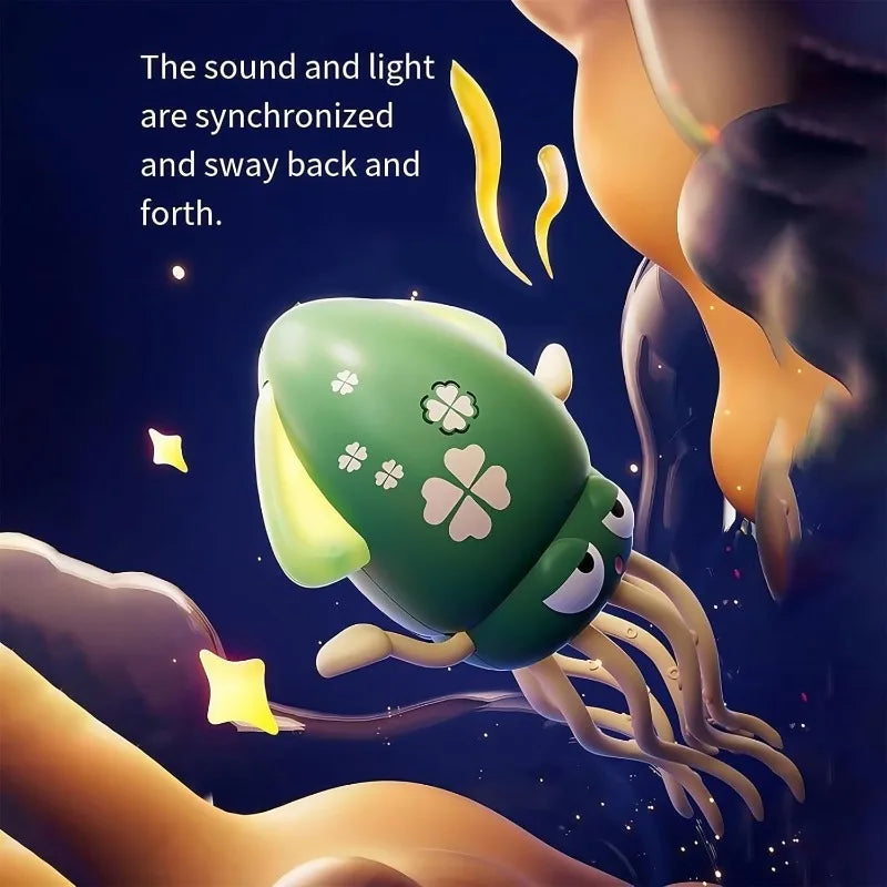 Electric Auto-Avoid Octopus with LED Lights Music Electric Crawling Octopus Toy Stress Relief Gift Octopus Interactive Robotics