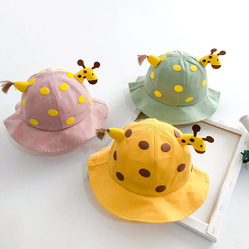 Niedlichen Cartoon Baby Eimer Hut Jungen Mädchen Im Freien Sonnenschirm Fischer Kappe Baumwolle Atmungsaktiv Kinder Becken Kappe Kinder Sonnenblenden 아기모자