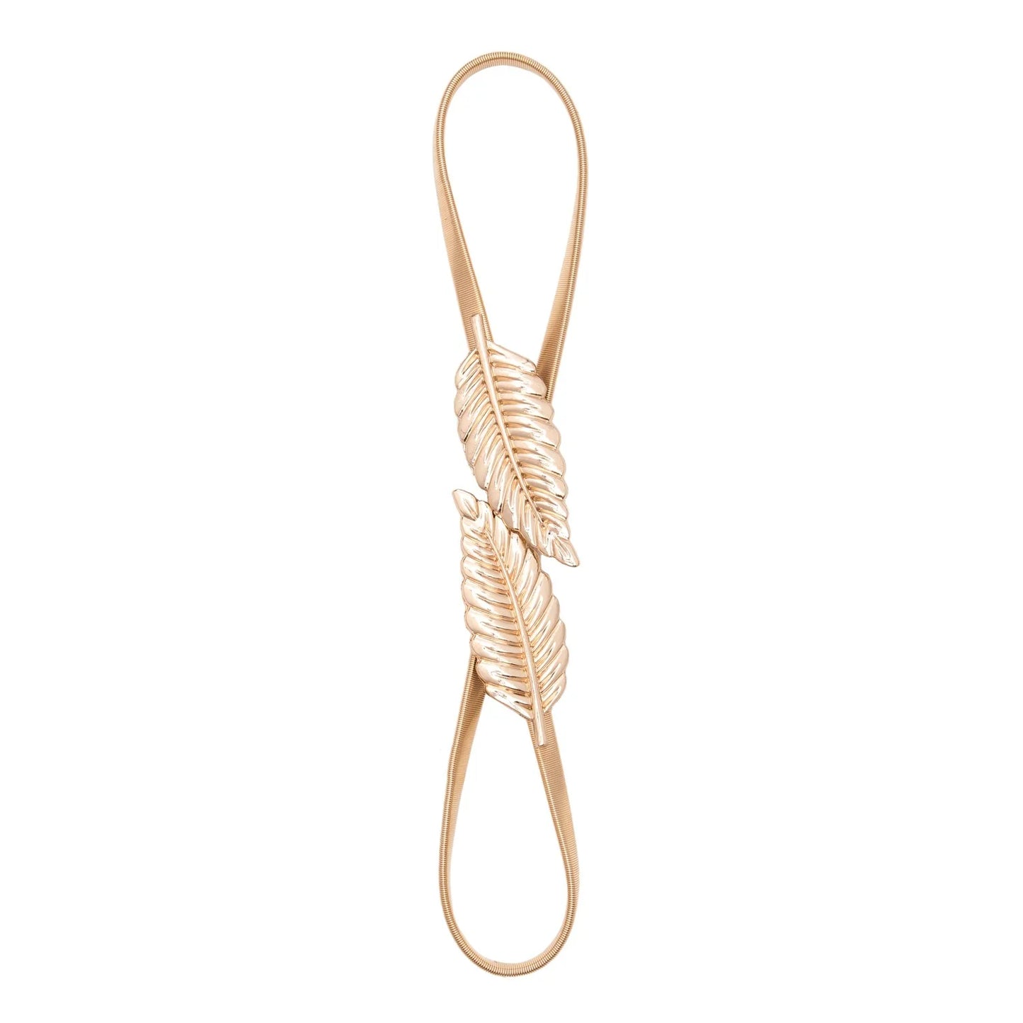 New Elastic Gold SIilver Chain Belt Women Metal Waistband Leaf Rose Stick Stretch Belt Dress Skirt Shirt Coat Clothes accessories