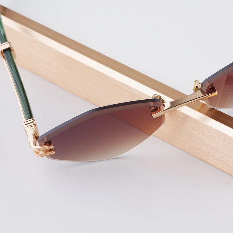 Special Designer Rimless Women's Sunglasses Polygon Luxury Alloy High Quality Brand Men Fashion New Arrival Classical UV400 Z106