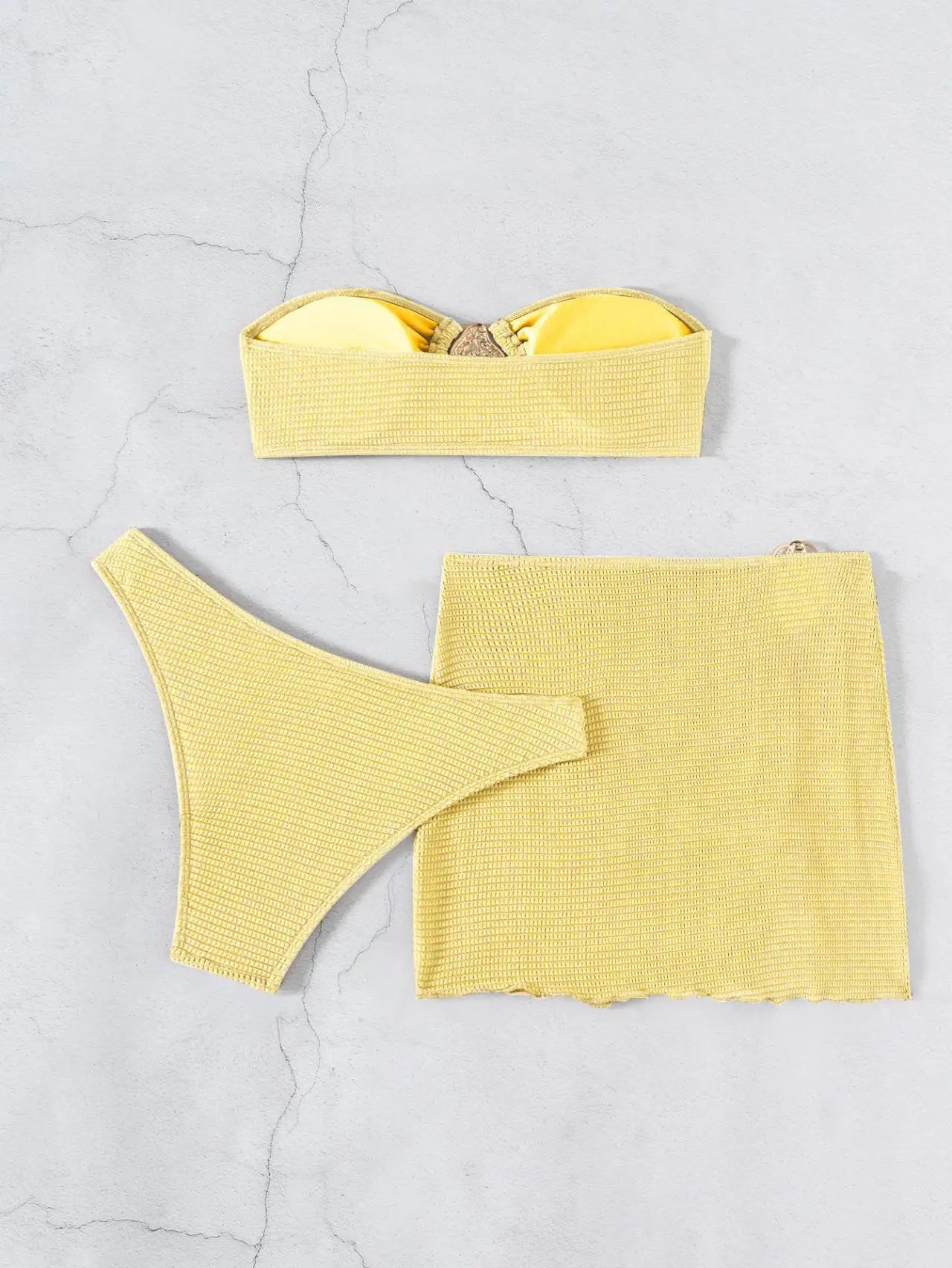 2025 New Bikini Baby Hot Spring Resort Beach Three Piece Split Swimsuit Skirt Bikini