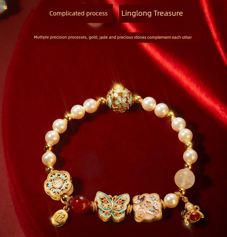 Kaiserpalast Taobao | Schatzperlenarmband Armband Kulturelle kreative Freundinnen Geburtstag Schlangenjahr Neujahr Geburtsjahr Geschenk Mädchen