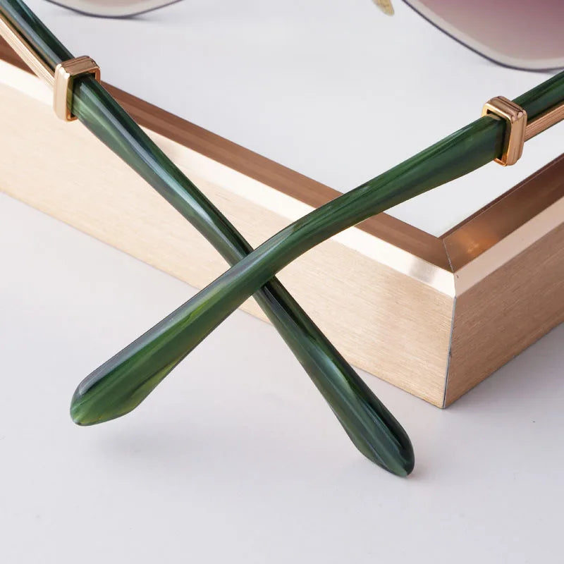 Special Designer Rimless Women's Sunglasses Polygon Luxury Alloy High Quality Brand Men Fashion New Arrival Classical UV400 Z106