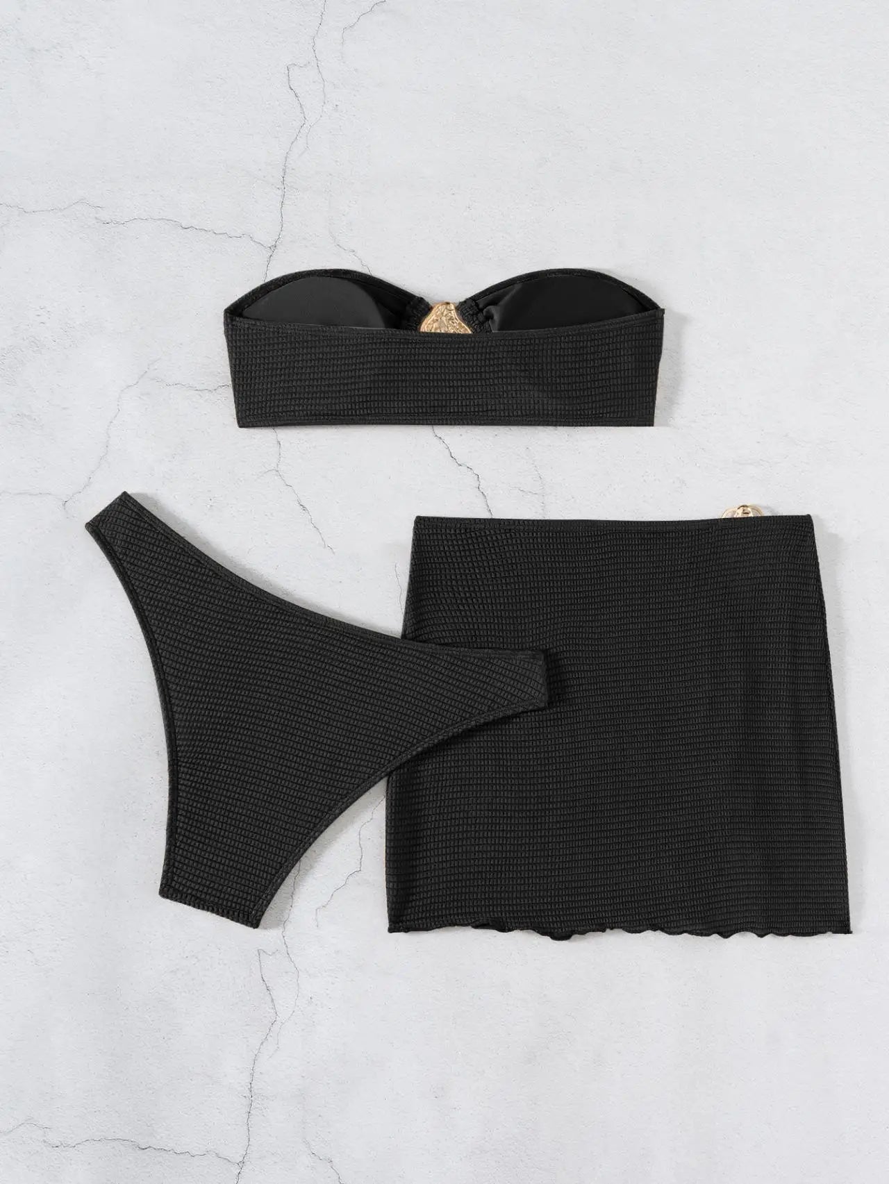 2025 New Bikini Baby Hot Spring Resort Beach Three Piece Split Swimsuit Skirt Bikini