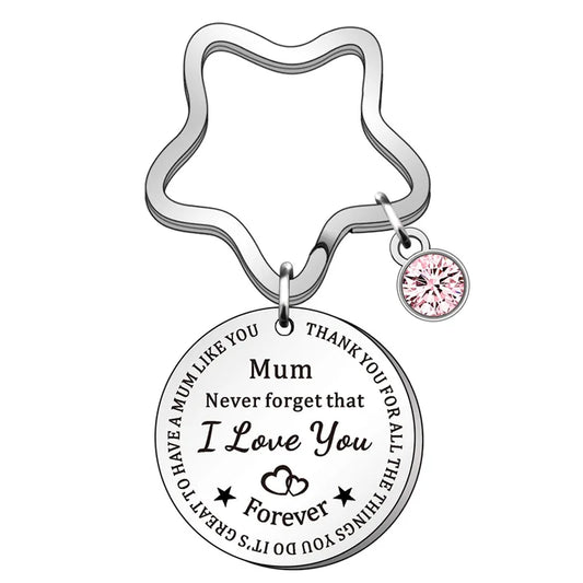 Mother's Day Mum Mother Daughter KeyChain Key Ring Stainless Steel Women Jewelry Accessories Fashion Pendant Gifts Forever