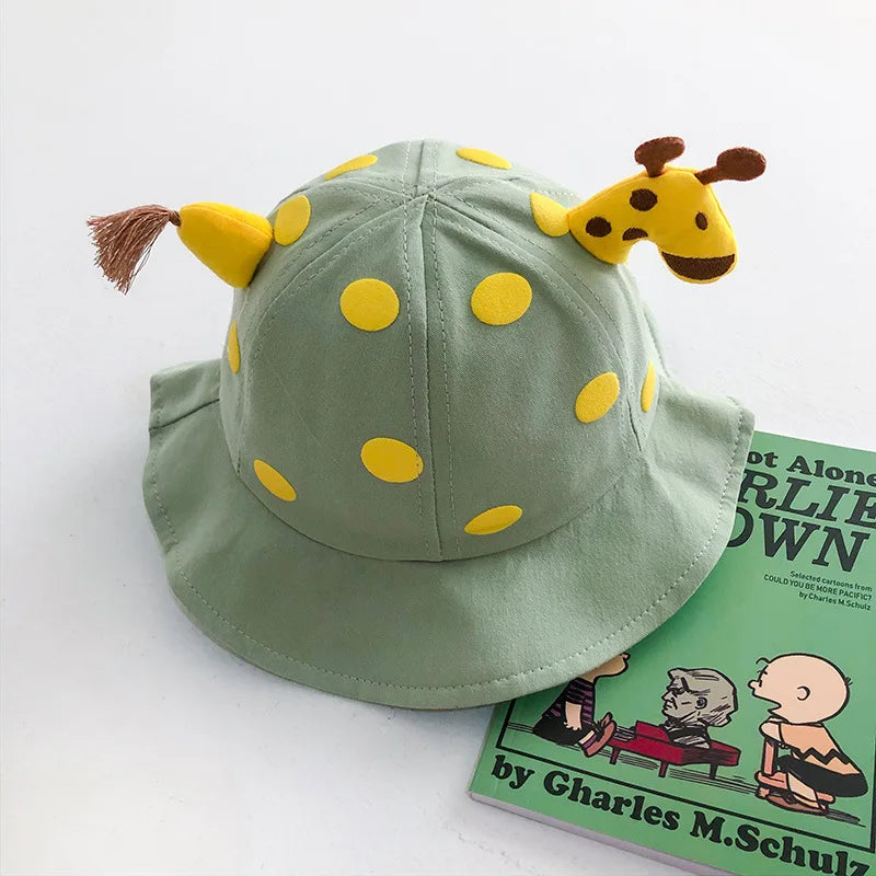 Niedlichen Cartoon Baby Eimer Hut Jungen Mädchen Im Freien Sonnenschirm Fischer Kappe Baumwolle Atmungsaktiv Kinder Becken Kappe Kinder Sonnenblenden 아기모자