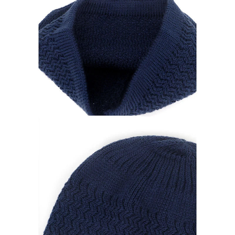 Winter Knitted Muslim Men Prayer Hats Unisex Beanies Cap Warm Islamic Ramadan Jewish Kippah Homme Hat Men's Wrap Head Caps