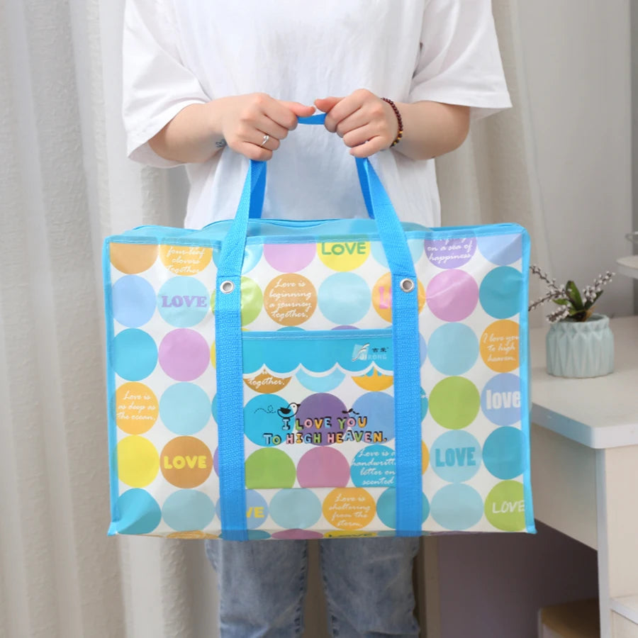 Oversized Duffle Moving House Storage Bag Woven Big Travel Quilt Clothes Waterproof Film Large Capacity Shipping Bag