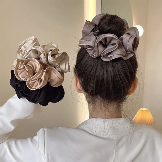 French Design Sense Fungus Hair Tie Satin Hair Tie For Women With Simple Temperament New Style Hair !!!