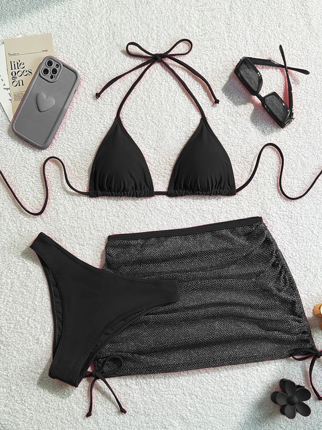 2025 New Bikini High-end Pure Desire Backless Swimsuit Women's Durable Hot Spring Swimsuit