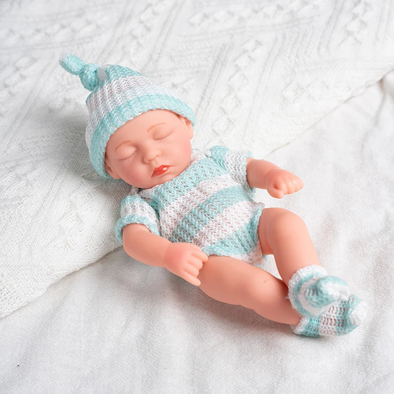 Neu Silikon Reborn Puppen 20cm Baby Reborn Spielzeug Wasserdichte Vinyl Bebe Puppe Niedliche Mini Reborn Baby Puppe Für Mädchen Geburtstag Geschenk 