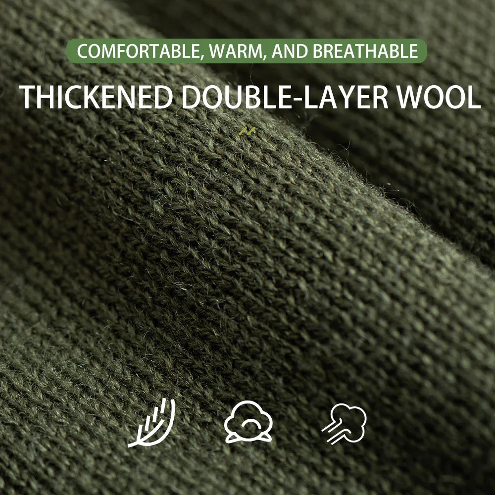 قبعة AONIJIE M41 Marino الصوفية الشتوية المقاومة للرياح والدافئة، ناعمة ومريحة ومناسبة للرجال والنساء والجري وركوب الدراجات 