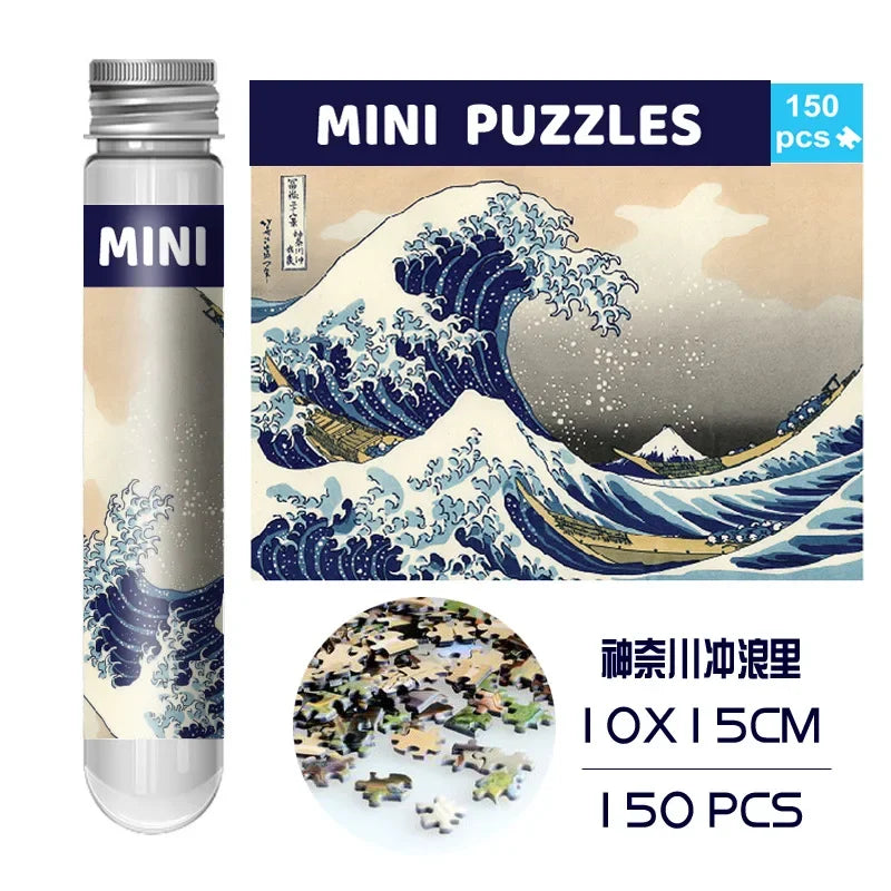 150pc Mini Test Tube Puzzle Pieces Micro Jigsaw Test Tube Tiny Puzzle Challenging Children Creative Puzzle Game Gifts