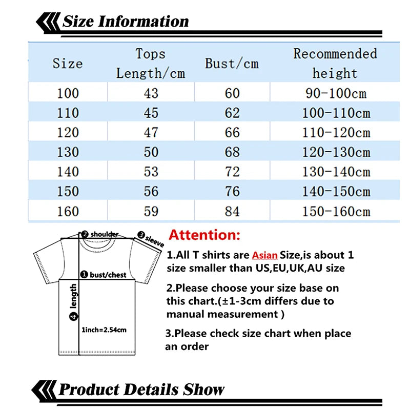 Pokemon Pikachu Yellow T-shirts for Children Anime Short Sleeved Shirt Boys Girls Summer Fashion Number 1-10 Tops Kids Clothes