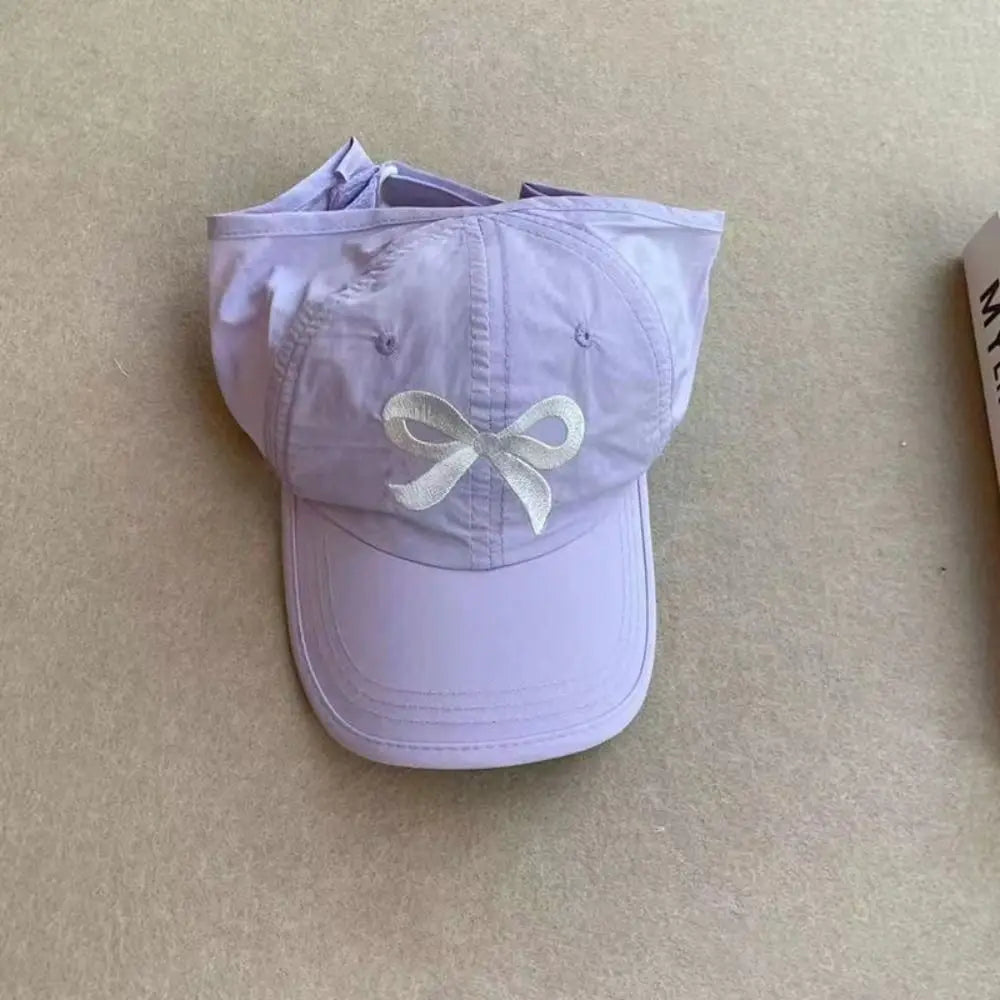 Korean Style Half Empty Top Hat Shading Hat Anti-UV Sun Hat Summer Kid Sunhat No Top Beach Hat Bow Children's Visor Hat Kid