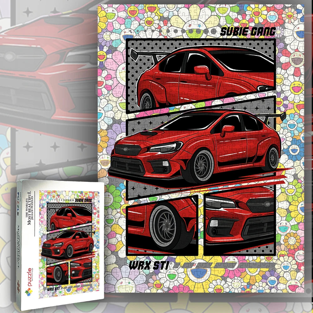 Jigsaw Puzzle 1000 Pieces White Card Paper Assembling Car Models Ducational Lntellectual Decompressing Children Dine Party Gift