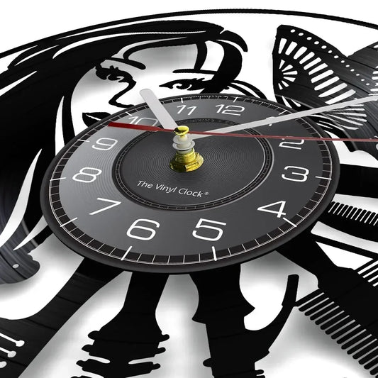 Barber Shop Sign Silent Haircutting Wall Clock Hairdressing Beauty Salon Design Vinyl Record Clock Watch Barber Shop Wall Decor
