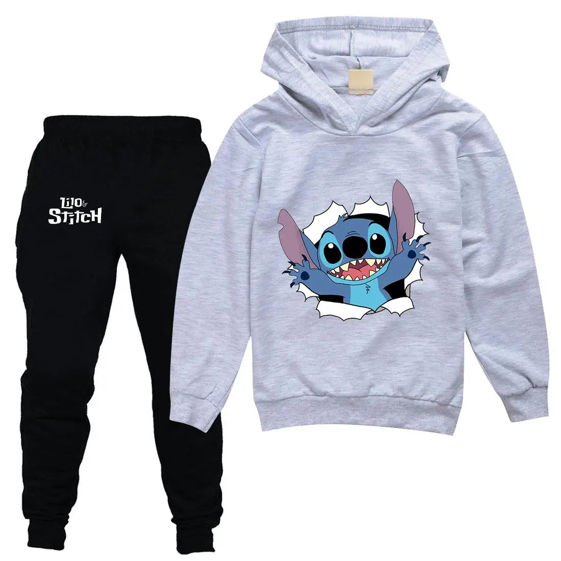Disney Lilo Stitch Kids Clothing Sets Suit Boys Girls Tracksuits Kids Brand Sport Suits Stich Hoodies Teen Tops Pants 2Pcs Set