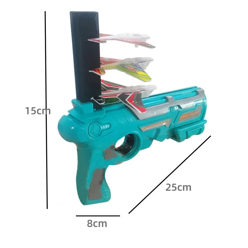 Air Combat Repeater Foam Aircraft Battle Flying Launcher Toy Airplane Glider Flight Plastic Gun Outdoor Games Children Toys