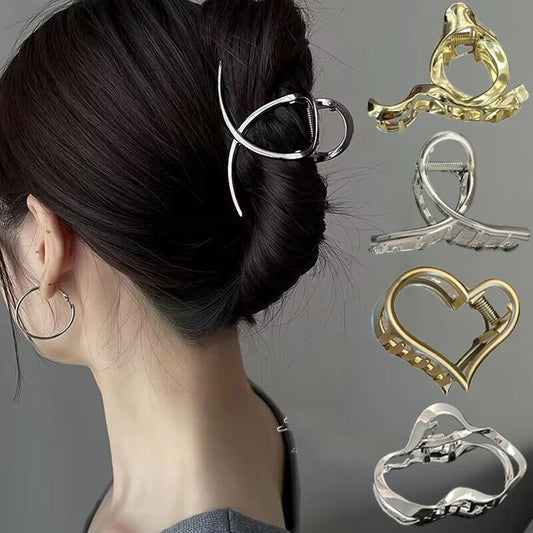 Classic Mini Geometric Love Hair Grab Barrettes Women Vintage Small Hair Claws Shark Clip Kid Headwear Korean Hair Accessories