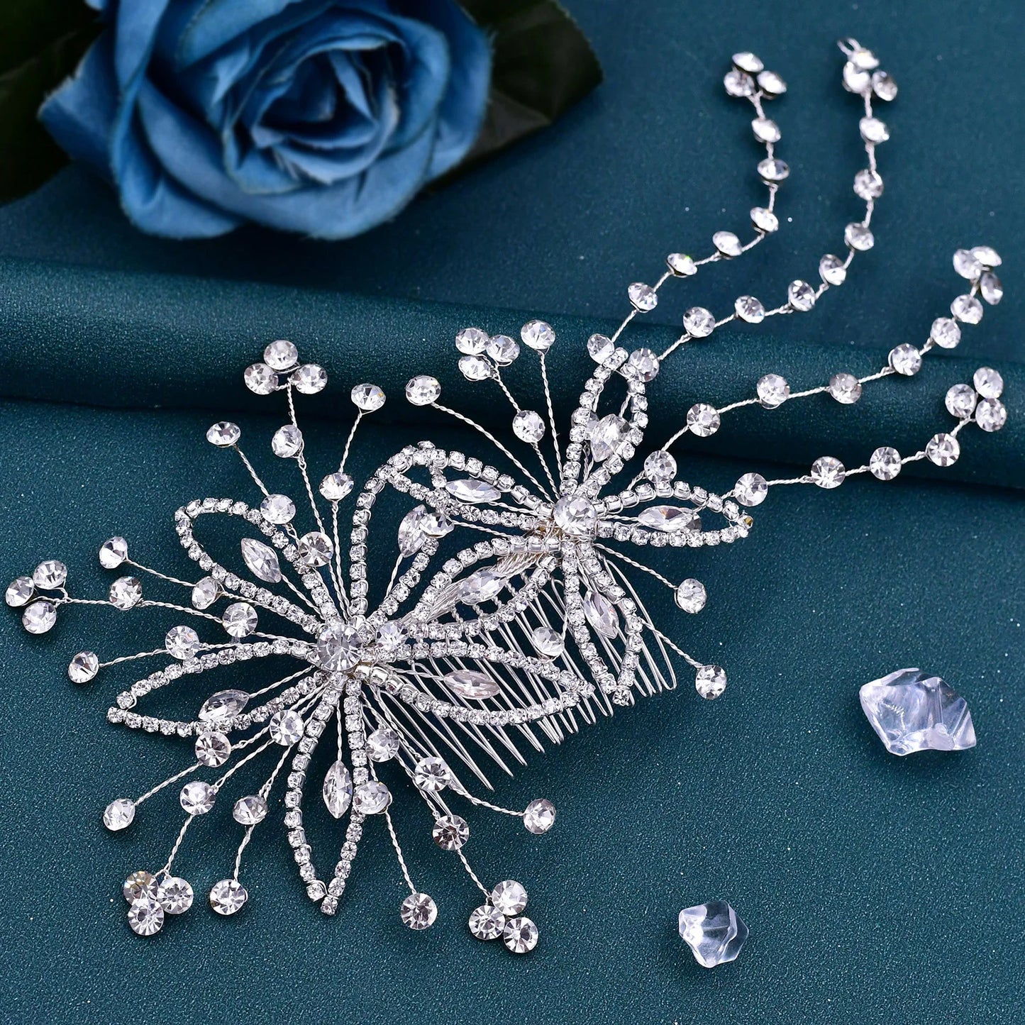 Wedding Comb Rhinestone Bridal Hairpin Wedding Hair Accessories Bride Headdress Pageant Headwear Bridesmaid Tiara HP499
