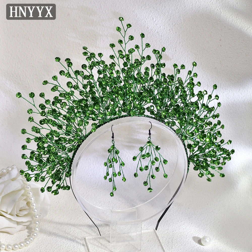 HNYYX Luxury Bridal Headband Rhinestone Wedding Crown Fashion Bridal Tiara Hair Accessories Women Beauty Festival Headpiece A234