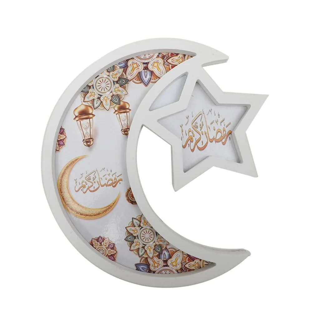 Density Board Moon Star Tray Well-polished Decorative Ramadan Tray Practical Candy Snack Dessert Serving Dish