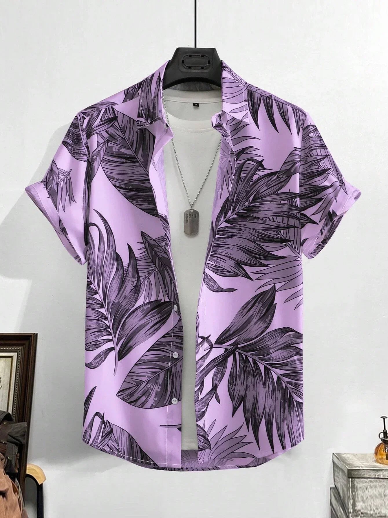 Leaf Tropical Men's Resort Hawaiian 3D Print Shirts Outdoor Vacation Beach Summer Turndown Short Sleeve Spandex Hawaii Shirts - mon !!!