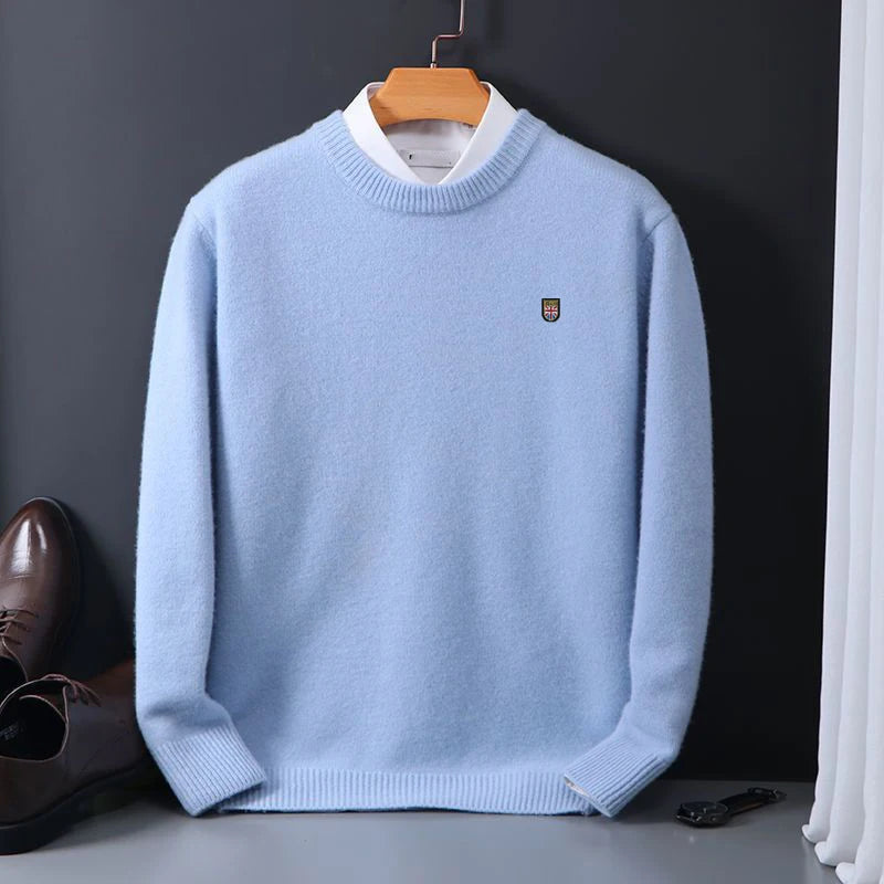 Oversize Cashmere Men Sweater O-Neck Knitted Jumpers Long Sleeve Male Pullover Soft Warm Woolen Korean luxury clothing