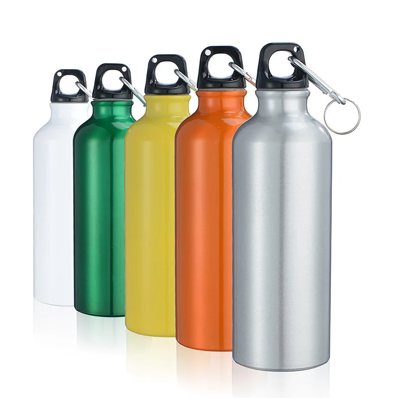 Outdoor-Sport Aluminium Wasserflasche Tragbarer Wasserbecher Bergsteigen Schnalle Kleine Öffnung Einschichtbecher 