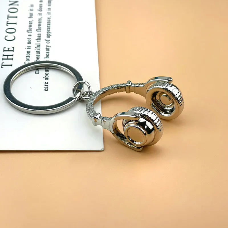 Music DJ Headset Keychain Headphone Keyring Gifts for Men Women Gift Jewelry