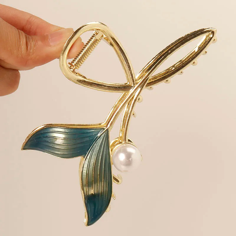 fresh Durian Metal Hair Clip Hair claws fruit oil drop flower Personality Fruit Funny Hair Claw Hairpin for Women Girls Headwear
