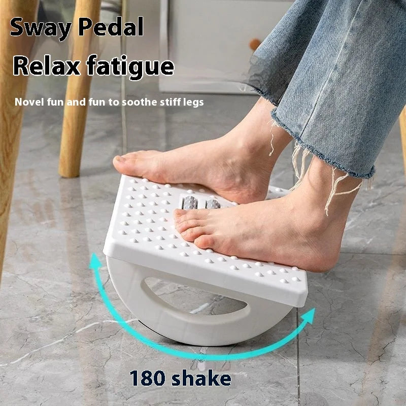 Portability Foot Rest Under Desk With Massage Rollers Office Work !!!