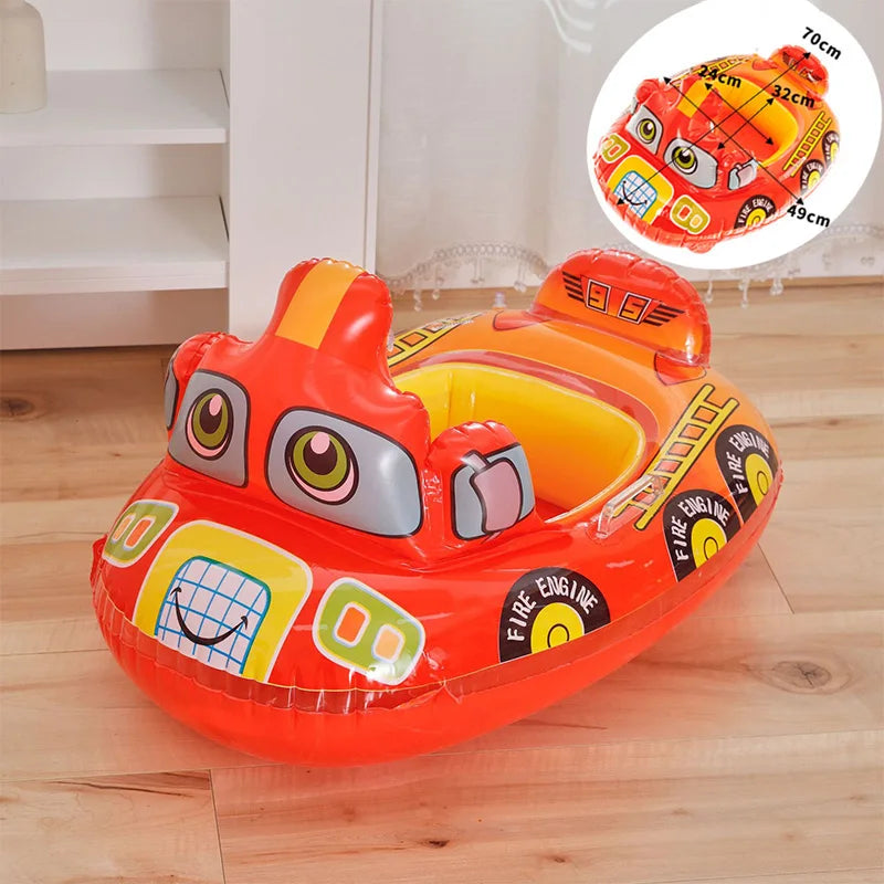 Rooxin Flamingo Swimming Circle Baby Infant Float Pool Swimming Ring With Sunshade Floating Seat Summer Beach Pool Party Toys