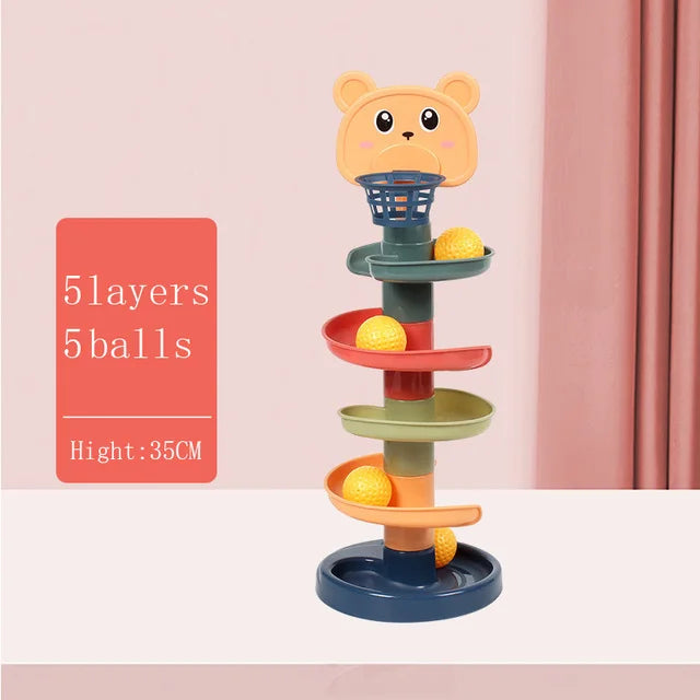 Montessori Baby Spielzeug Kinder Montessori Pädagogisches Spielzeug Für Babys Rolling Ball Stapeln Track Baby Bildung Spielzeug Kinder 
