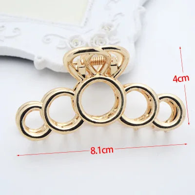 Fashion large Simple Wild Geometric Hair Claw For Women Girls Clamps Hair Crab Metal Women Hair Clip Claw Accessories Headwear
