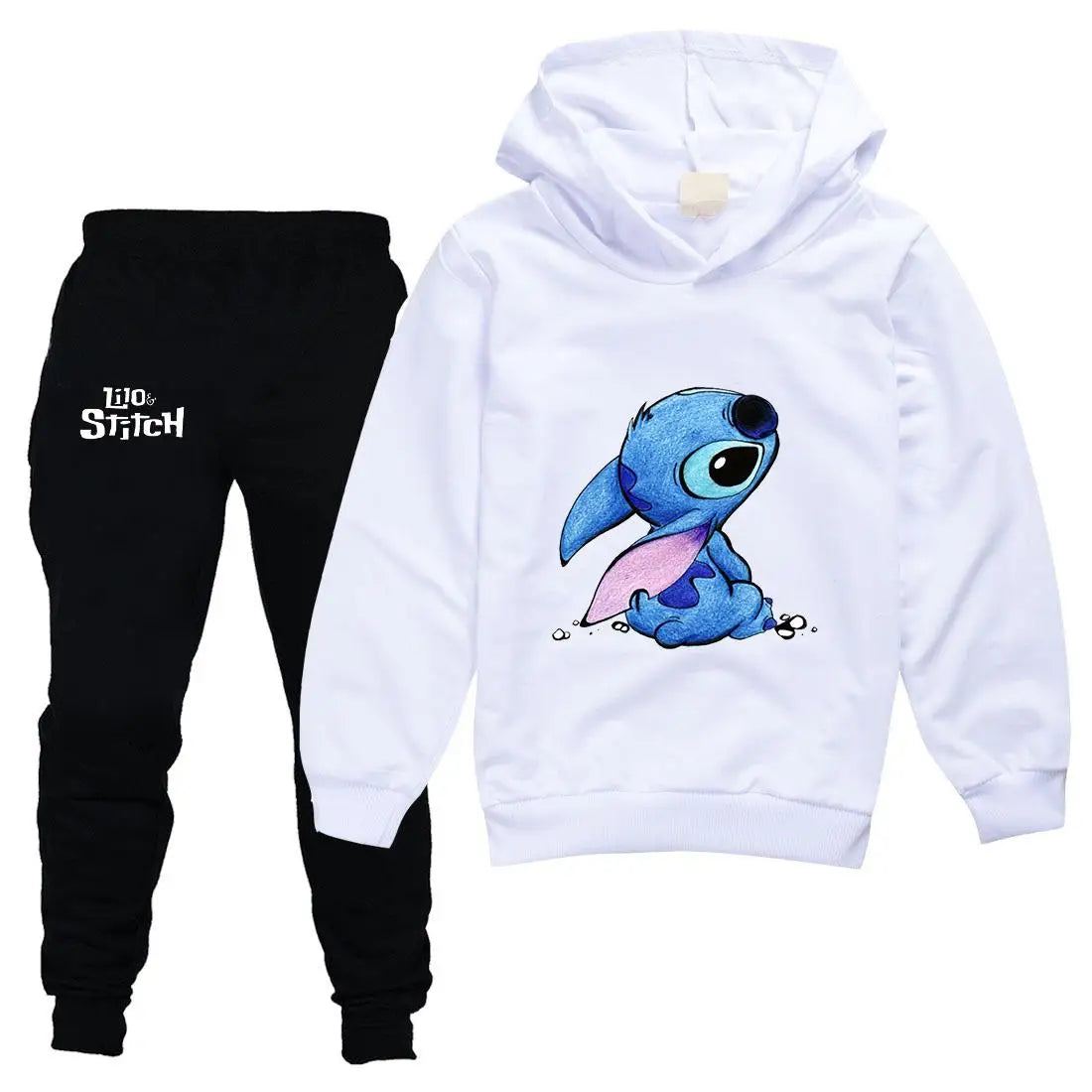 Disney Lilo Stitch Kids Clothing Sets Suit Boys Girls Tracksuits Kids Brand Sport Suits Stich Hoodies Teen Tops Pants 2Pcs Set