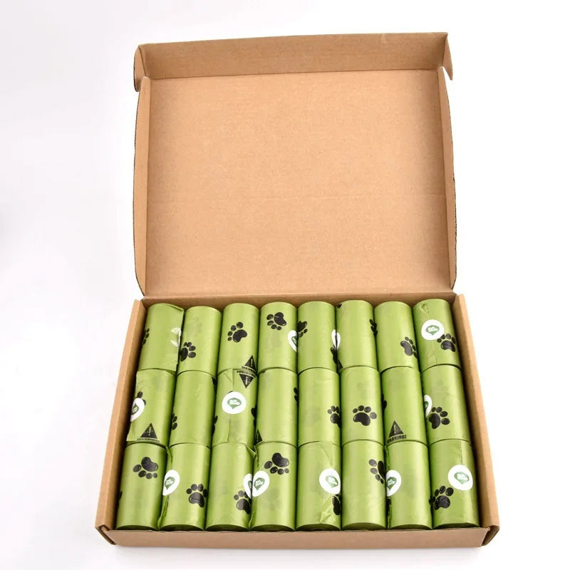 Thickened 0.18mm Biodegradable Pet Waste Bags Portable Dog Poop Bags Eco-friendly Outdoor Pet Poop Pickup Bags with Organizer