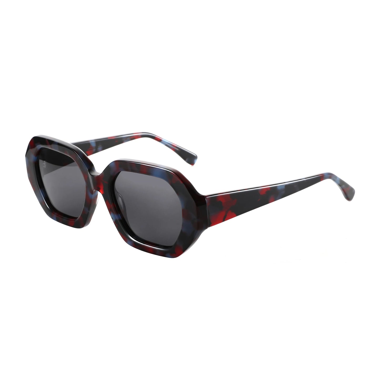 ZENOTTIC Fashion Trend Women's Thick Frame Polarized Sunglasses Hexagonal Acetate Sunglasses Outdoor Travel Shopping Essentials