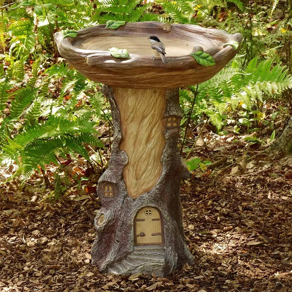 Garden Raccoon Birdbath Polyresin Antique Resin Bird Bath Home Garden Yard Garden Decoration Retro Outdoor Yard Decor Fountains