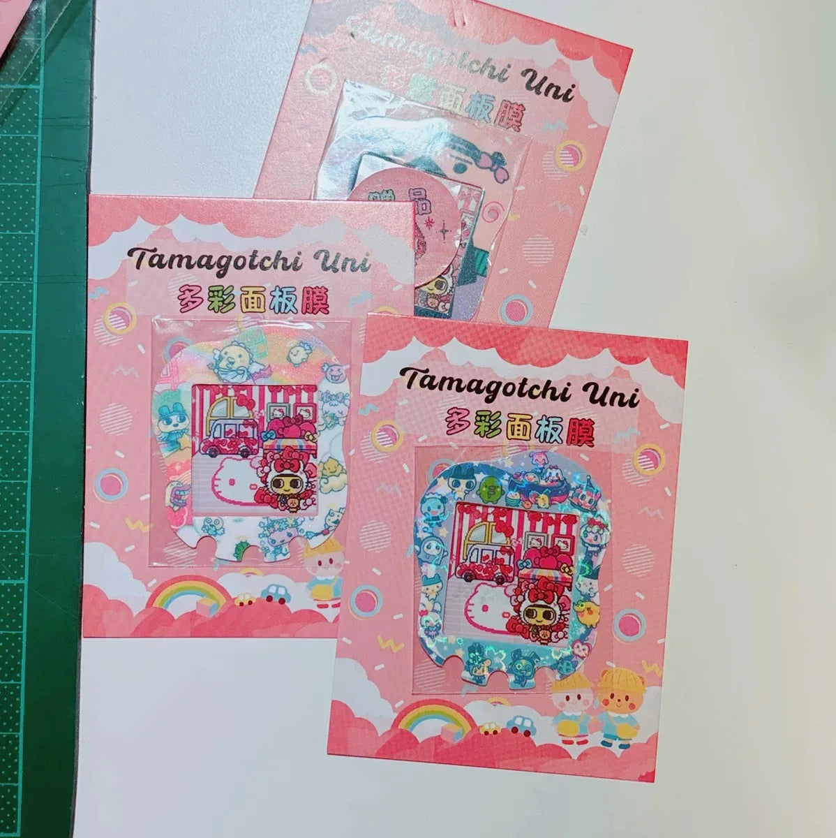 Sanrio Tamagotchi Uni Faceplate Silicone Protective Film Kawaii Sticker Cute Hellokitty Tamagotchi Protective Ornament Gifts