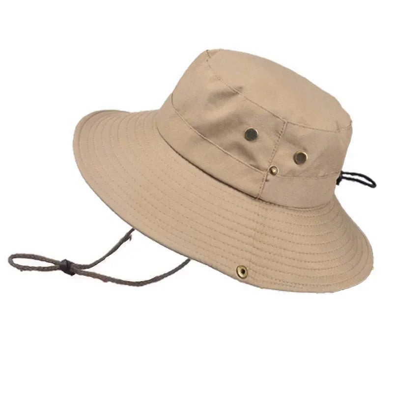 Windproof Outdoor 2022 Summer Men's Bucket Hat Fishing Hiking Hats Men Anti UV Sun Cap Protection Panama Safari Hunting Sunhat