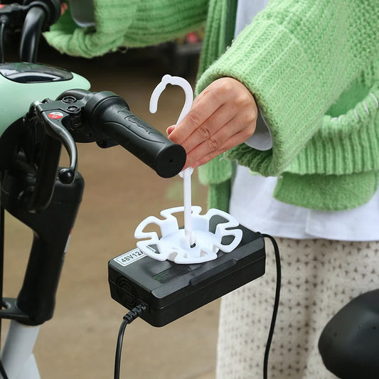 1PC Simple Ebikes Charging Hook Portable 360 Degrees Rotating Charging Cable Organizer  Electric Vehicle Charger Holder