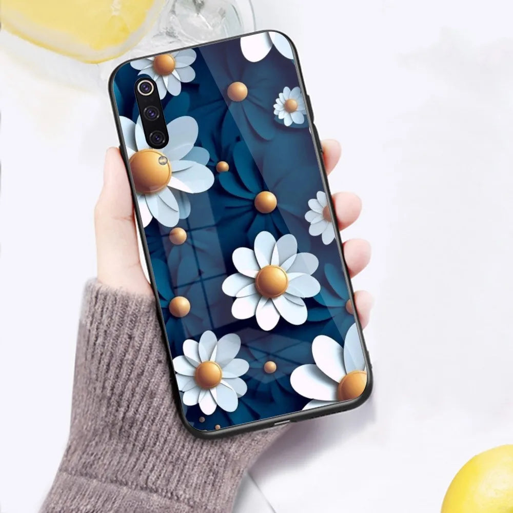 Daisy Flower Art Mobile Cell Phone Case for Xiaomi 13 12 11T 10 9 Lite Redmi Note 12 11 10 10S Pro 9 9A 8 PC Glass Cover Funda