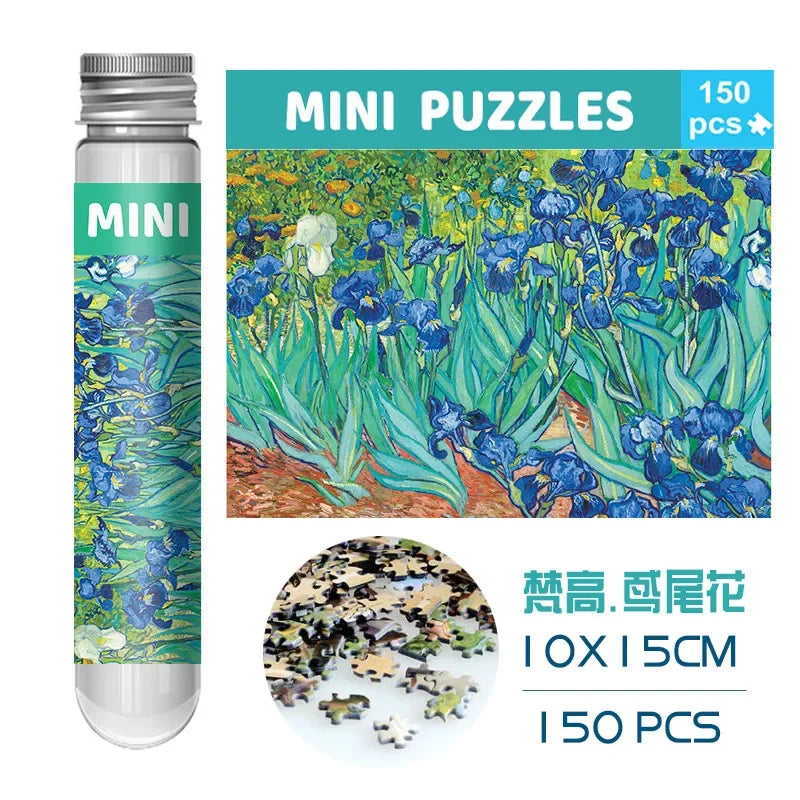 150pc Mini Test Tube Puzzle Pieces Micro Jigsaw Test Tube Tiny Puzzle Challenging Children Creative Puzzle Game Gifts